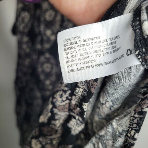 Knox Rose boho all over print kimono kaftan plus size v neck dress size xxl - Picture 6 of 7